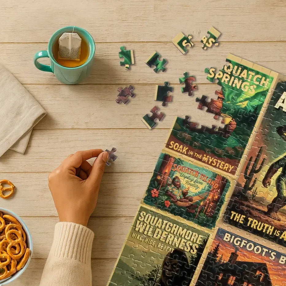 Bigfoot: the Legend is Afoot 500 Piece Jigsaw Puzzle Whimsigo (ONLINE ORDER ONLY)
