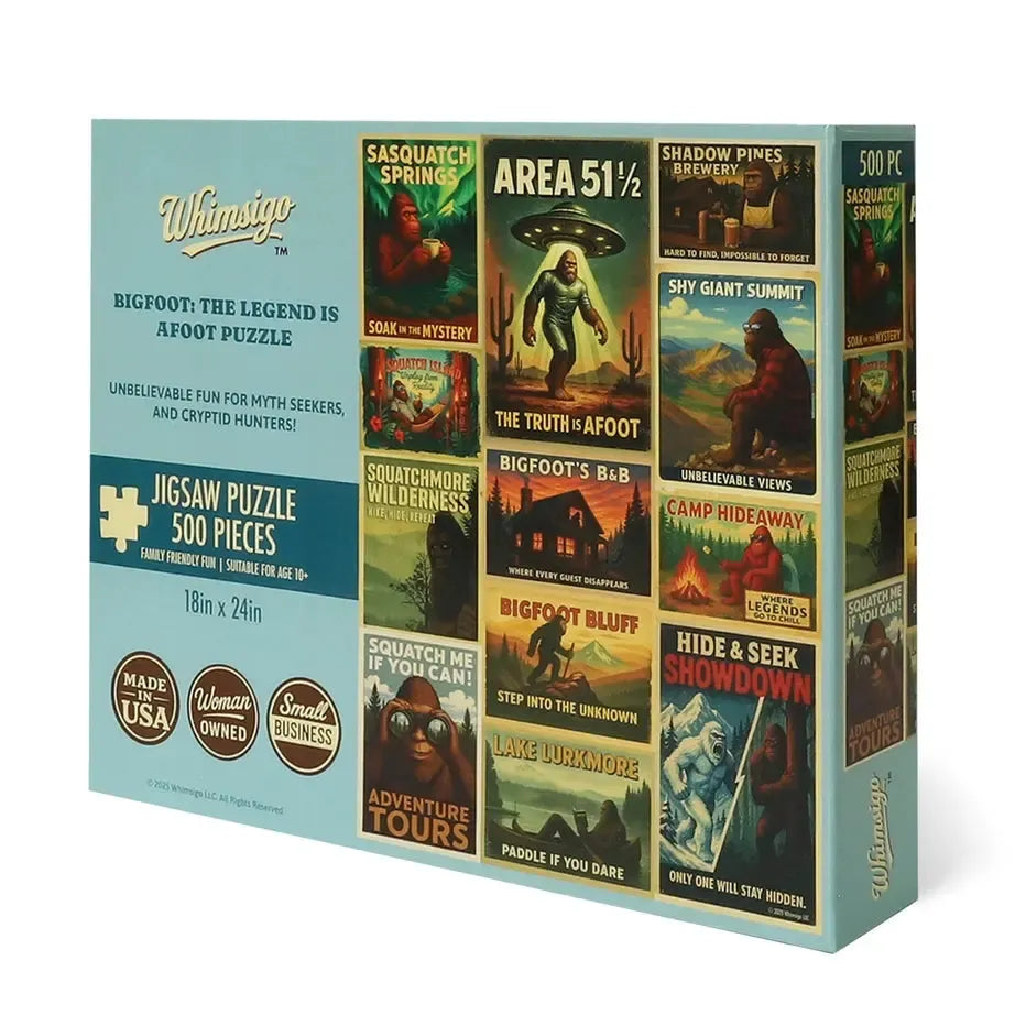 Bigfoot: the Legend is Afoot 500 Piece Jigsaw Puzzle Whimsigo (ONLINE ORDER ONLY)