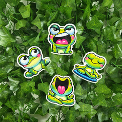Funny Cute Frog Stickers (ONLINE ORDER ONLY)