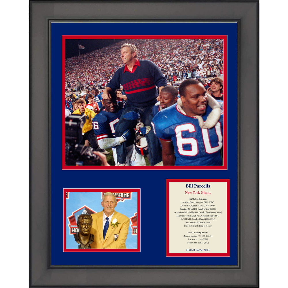 Framed Bill Parcells Hall of Fame New York Giants 11"x14" Football Three Photo Collage (ONLINE ORDER ONLY)
