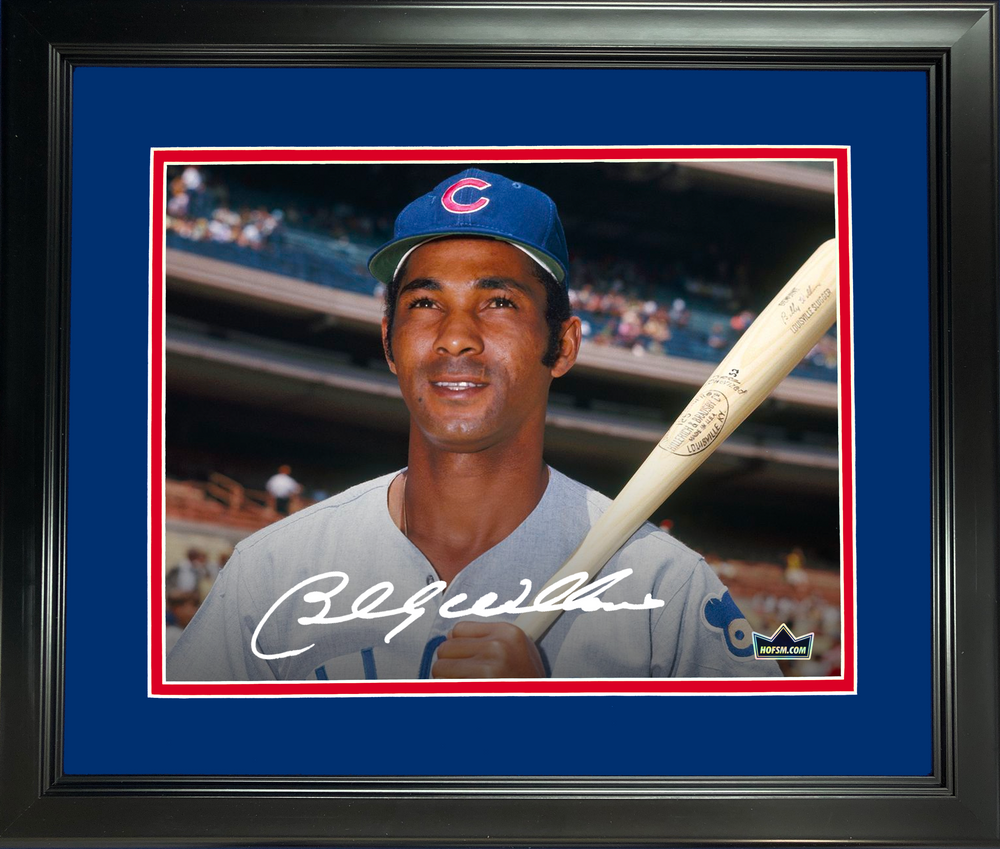 Framed Billy Williams Facsimile Laser Engraved Signature Auto Chicago Cubs 11"x14" Baseball Photo HOFSM Holo (ONLINE ORDER ONLY)