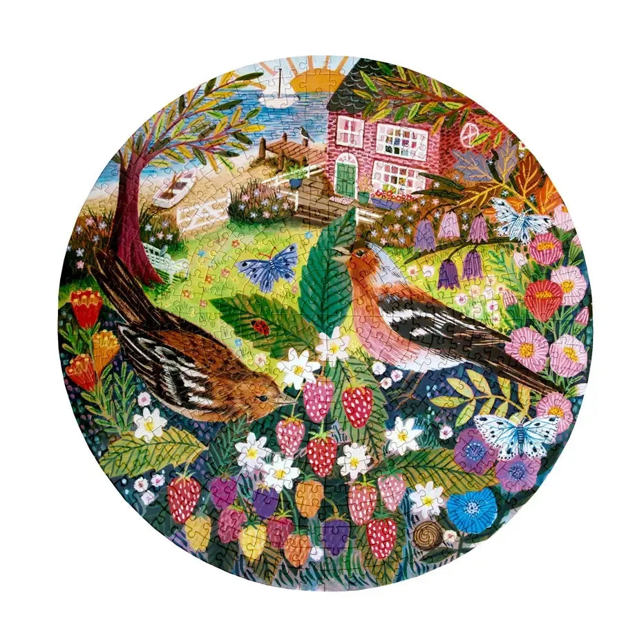 Birds by the Sea 500 Piece Round Jigsaw Puzzle eeBoo (ONLINE ORDER ONLY)