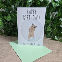 Funny Hamster Birthday Card (ONLINE ORDER ONLY)