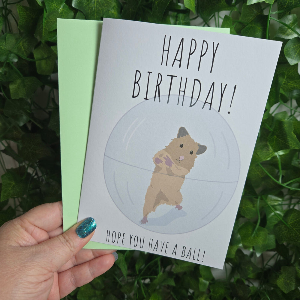 Funny Hamster Birthday Card (ONLINE ORDER ONLY)