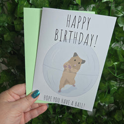 Funny Hamster Birthday Card (ONLINE ORDER ONLY)