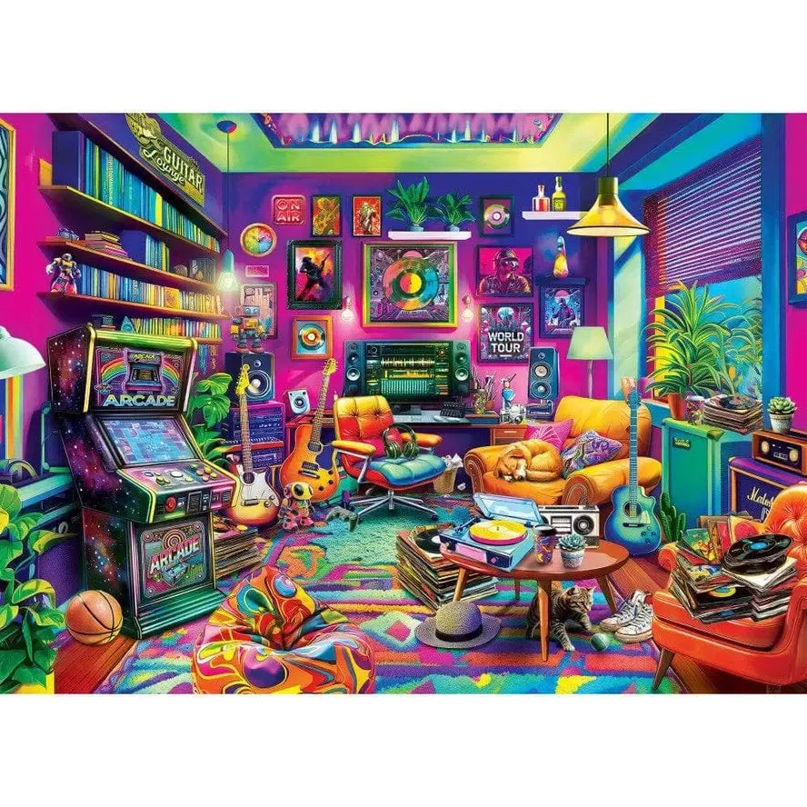 Black Light Den Back in Time 1000 Piece Jigsaw Puzzle MasterPieces (ONLINE ORDER ONLY)