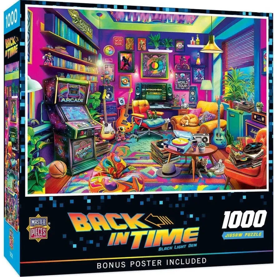 Black Light Den Back in Time 1000 Piece Jigsaw Puzzle MasterPieces (ONLINE ORDER ONLY)