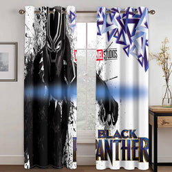 Black Panther Curtains Cosplay Blackout Window Treatments Drapes (Online Order Only)