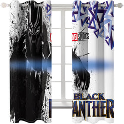 Black Panther Curtains Cosplay Blackout Window Treatments Drapes (Online Order Only)
