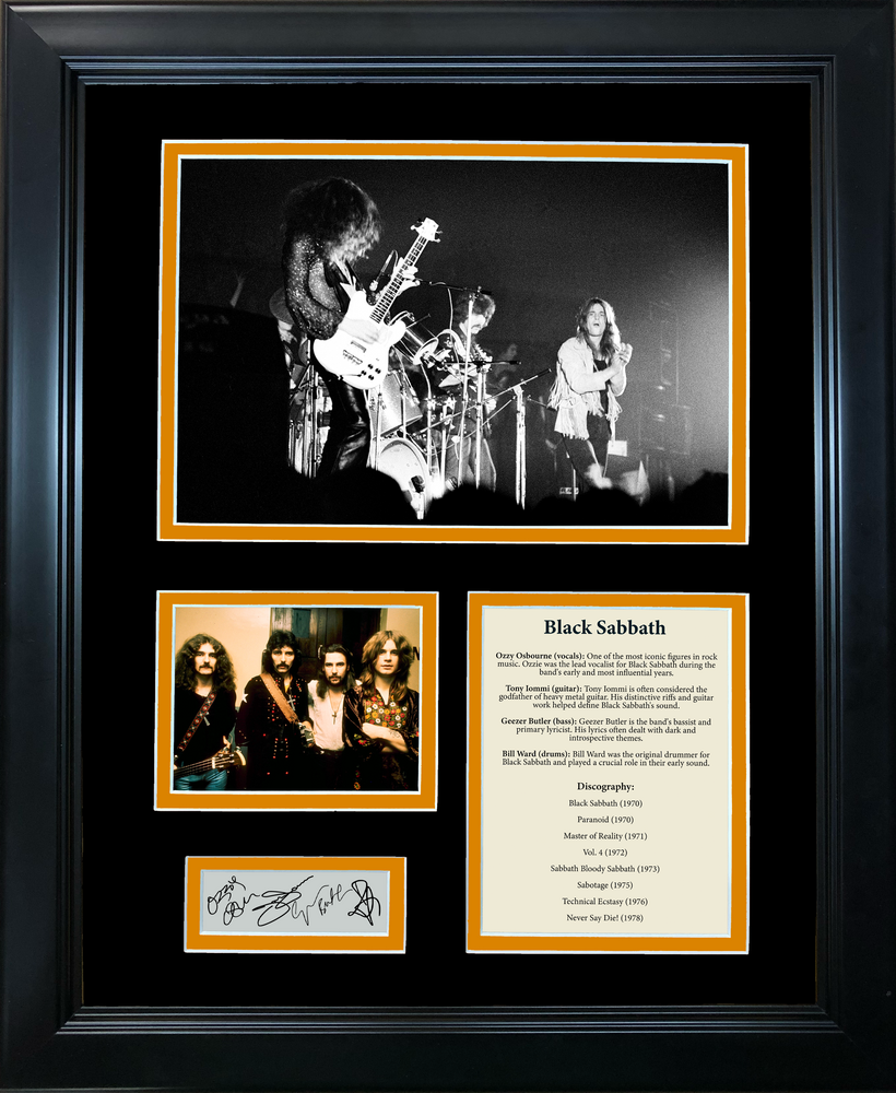 Framed Band Discography Facsimile Laser Engraved Signature Auto 11"x14" Music Photo Sig Collage (ONLINE ORDER ONLY)