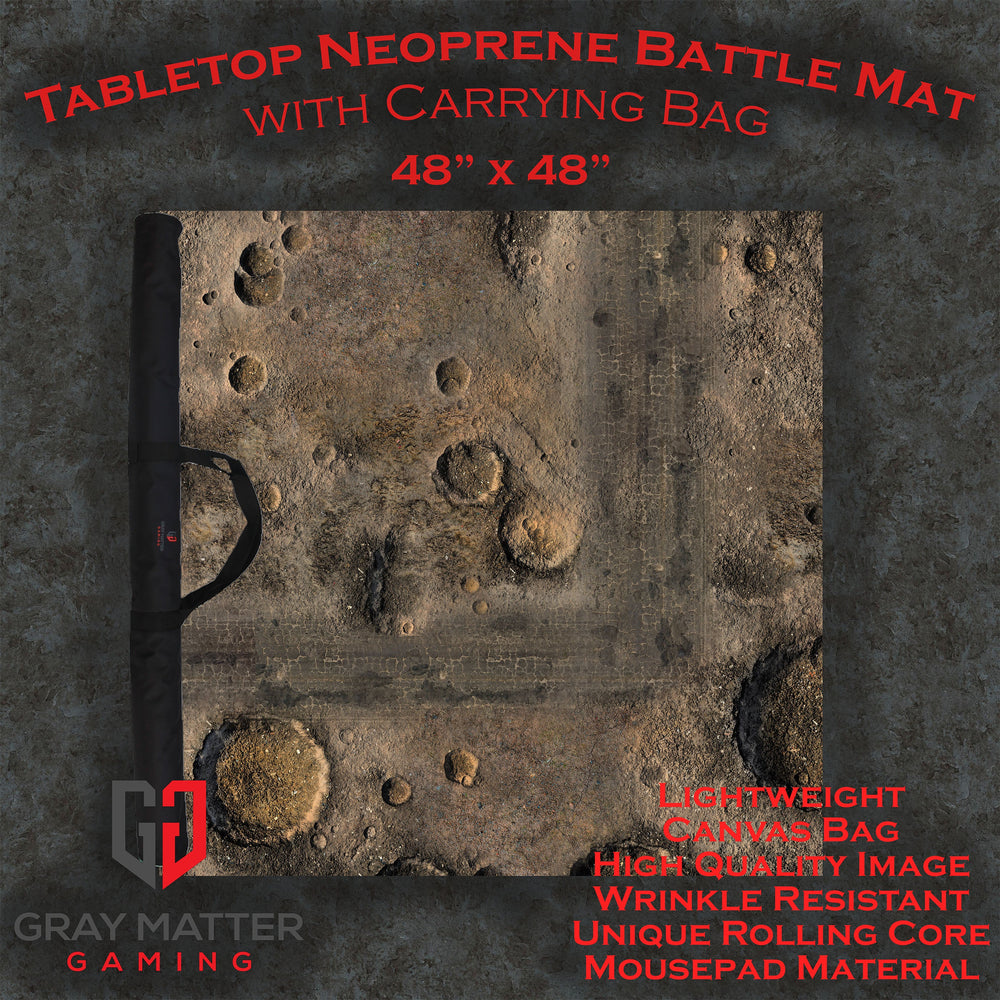 Blasted Battlefield - Neoprene Battle Mat with Bag