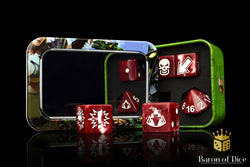 Blood Red - Bloody Football Dice (Set of 7) (ONLINE ORDER ONLY)