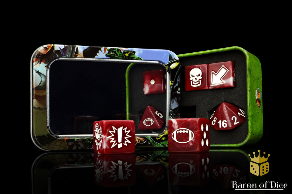 Blood Red - Bloody Football Dice (Set of 7) (ONLINE ORDER ONLY)