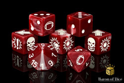 Blood Red - Bloody Football Dice (Set of 7) (ONLINE ORDER ONLY)