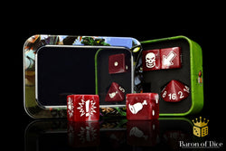 Blood Red - Bloody Football Dice (Set of 7) (ONLINE ORDER ONLY)