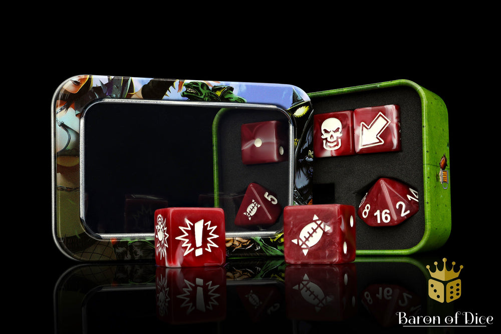 Blood Red - Bloody Football Dice (Set of 7) (ONLINE ORDER ONLY)