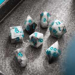 Blue Cloud Handmade Resin DND Dice Set (ONLINE ORDER ONLY)