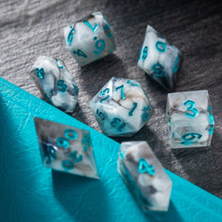 Blue Cloud Handmade Resin DND Dice Set (ONLINE ORDER ONLY)