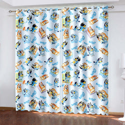 Bluey Curtains Blackout Window Treatments Drapes for Room Decoration (Online Order Only)