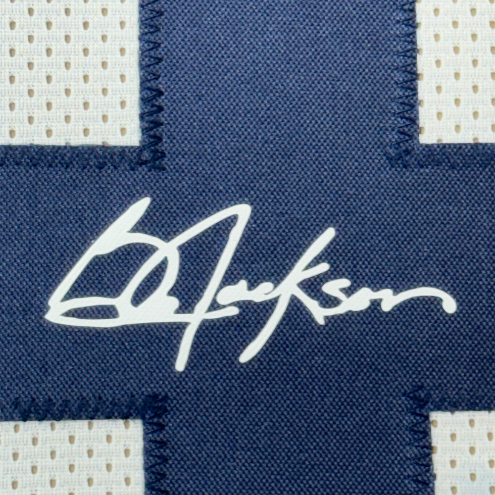 Framed Facsimile Autographed Bo Jackson 35x39 Auburn White Reprint Laser Auto College Football Jersey (ONLINE ORDER ONLY)