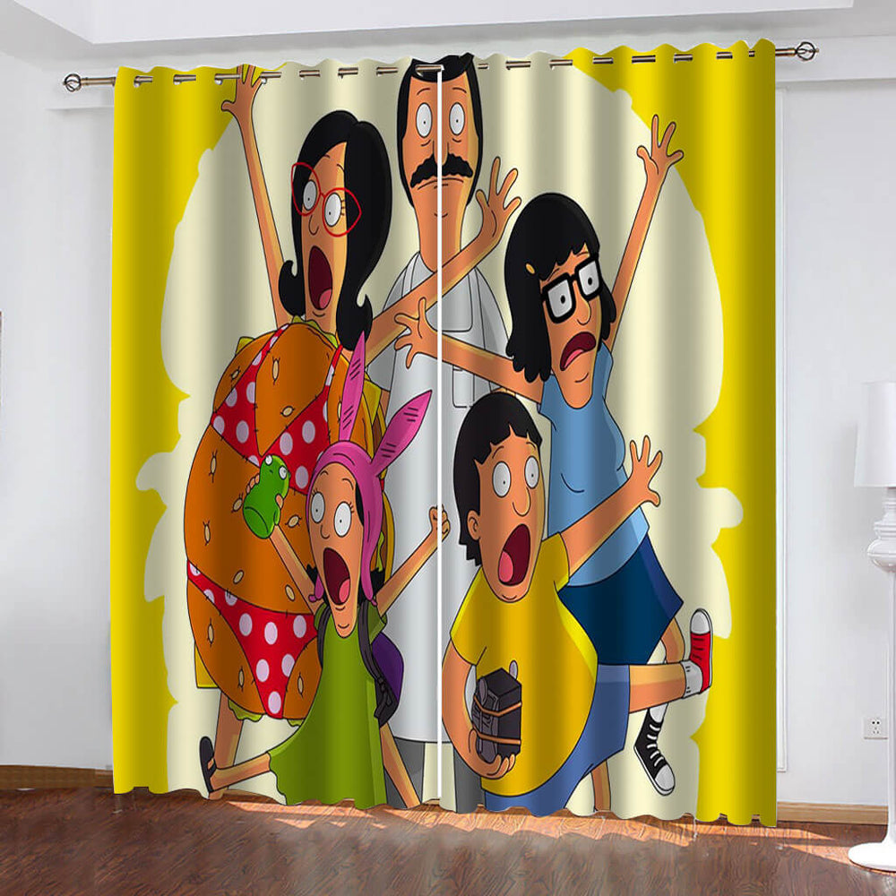 Bob's Burgers The Movie Curtains Blackout Window Drapes (Online Order Only)
