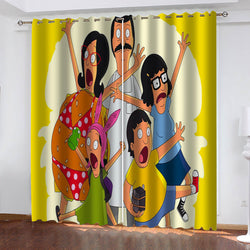 Bob's Burgers The Movie Curtains Blackout Window Drapes (Online Order Only)