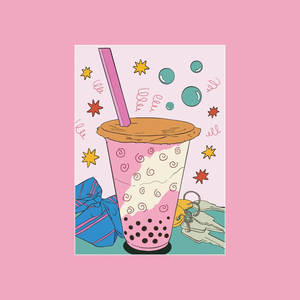 Boba Tea 99 Piece Mini Jigsaw Puzzle Puzzledly (ONLINE ORDER ONLY)