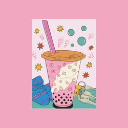 Boba Tea 99 Piece Mini Jigsaw Puzzle Puzzledly (ONLINE ORDER ONLY)