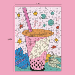 Boba Tea 99 Piece Mini Jigsaw Puzzle Puzzledly (ONLINE ORDER ONLY)