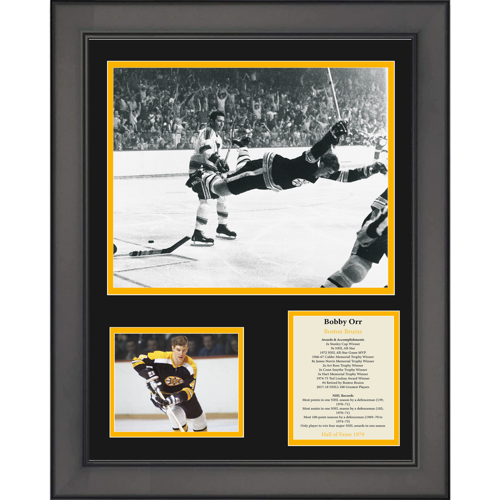 Framed Bobby Orr Hall of Fame Boston Bruins 11"x14" Hockey Three Photo Collage (ONLINE ORDER ONLY)