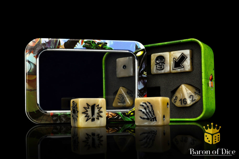 Bone - Bloody Football Dice (Set of 7) (ONLINE ORDER ONLY)