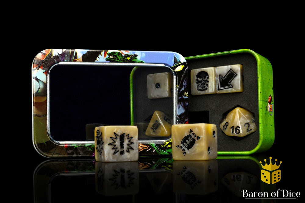 Bone - Bloody Football Dice (Set of 7) (ONLINE ORDER ONLY)