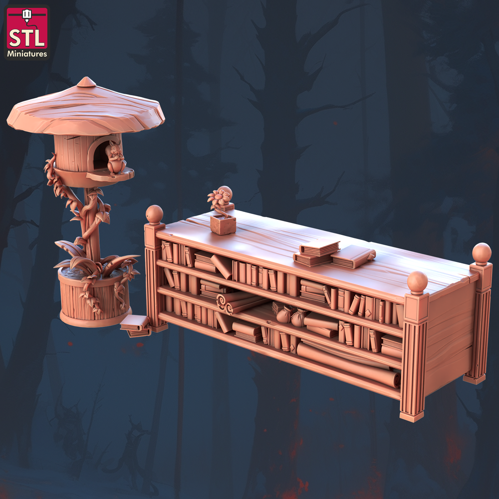 3D Printed STL Miniatures Books and Tomes Set 28 - 32mm War Gaming D&D (Online Only)