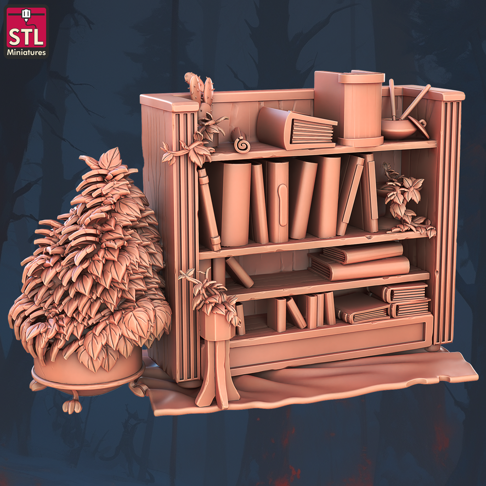 3D Printed STL Miniatures Books and Tomes Set 28 - 32mm War Gaming D&D (Online Only)