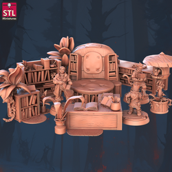 3D Printed STL Miniatures Books and Tomes Set 28 - 32mm War Gaming D&D (Online Only)