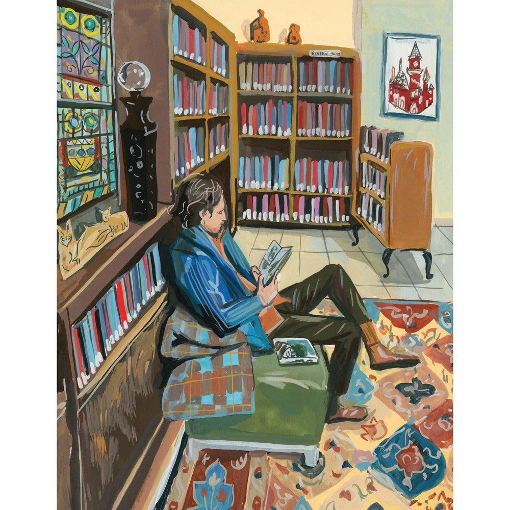 Bookish Gentleman by Jenny Kroik 100 Piece Mini Jigsaw Puzzle NYPC (ONLINE ORDER ONLY)