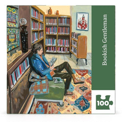 Bookish Gentleman by Jenny Kroik 100 Piece Mini Jigsaw Puzzle NYPC (ONLINE ORDER ONLY)