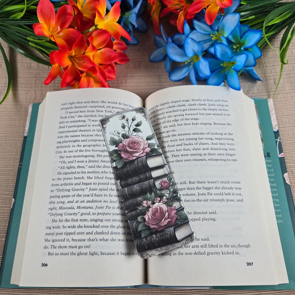 Beautiful Flowers and Books Bookmark (ONLINE ORDER ONLY)