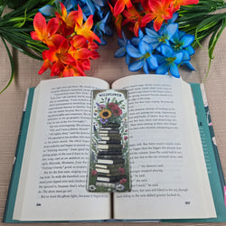 Beautiful Flowers and Books Bookmark (ONLINE ORDER ONLY)