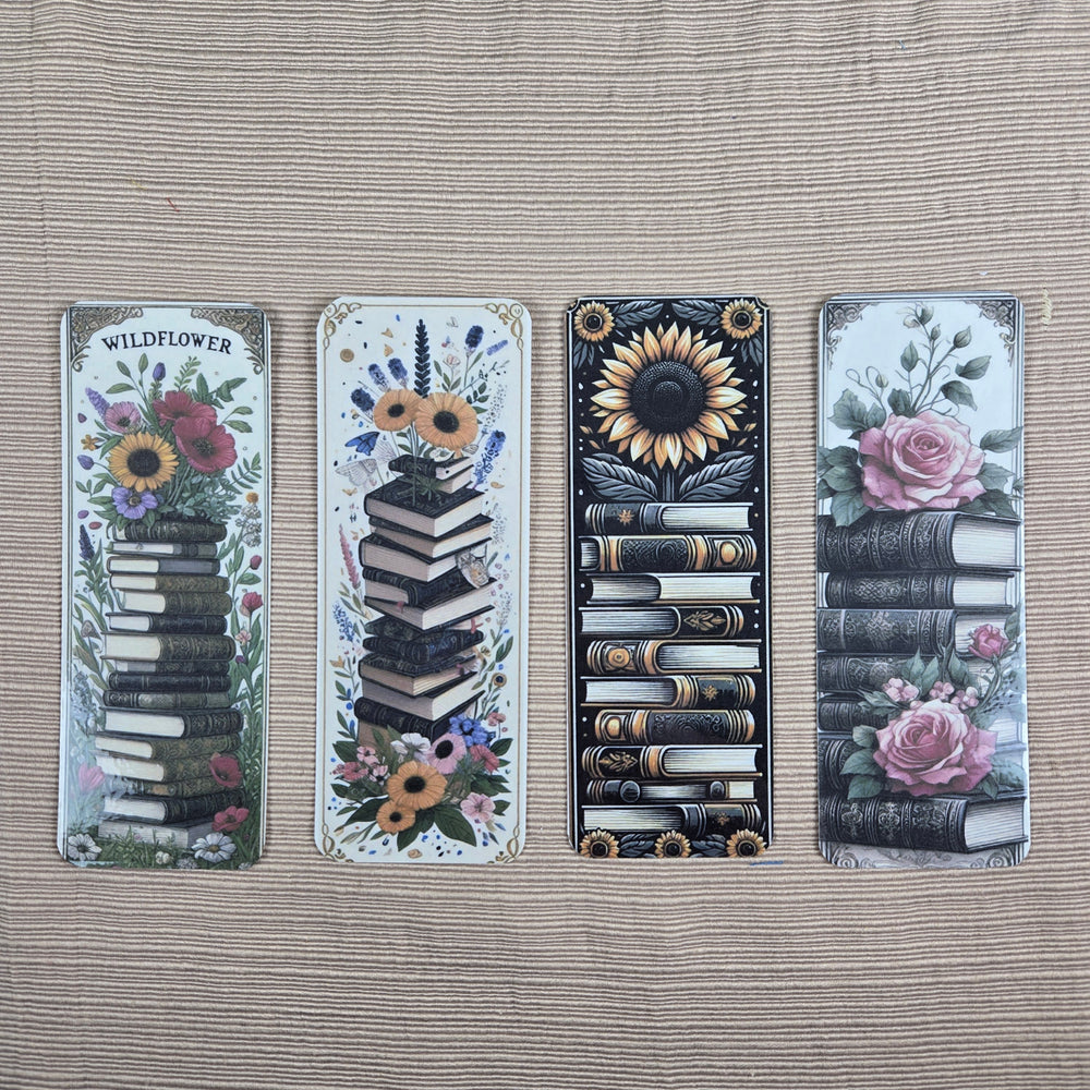 Beautiful Flowers and Books Bookmark (ONLINE ORDER ONLY)