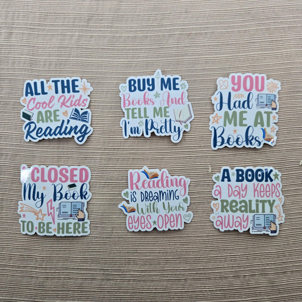 Book lover Quotes Series 1 Stickers (ONLINE ORDER ONLY)