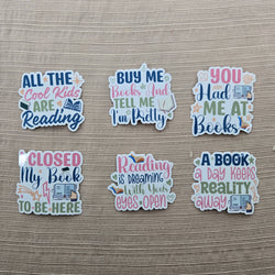 Book lover Quotes Series 1 Stickers (ONLINE ORDER ONLY)