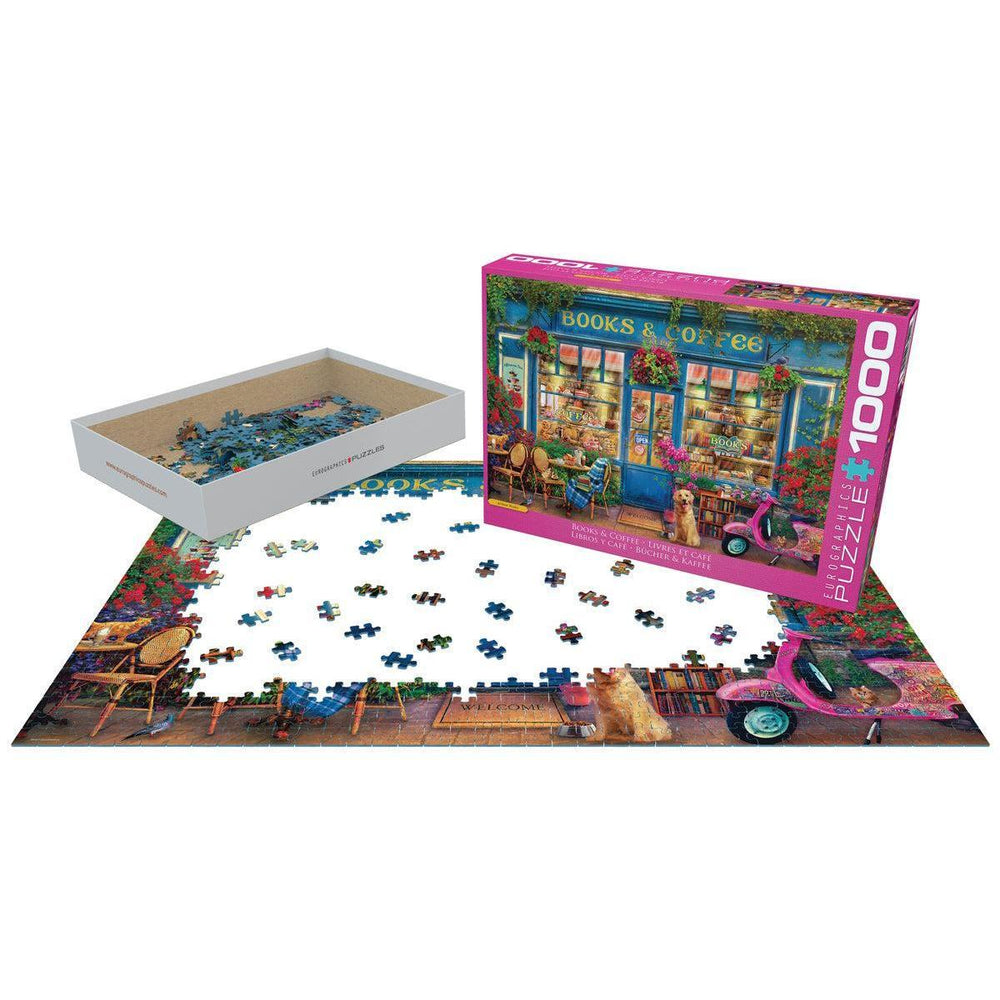 Books & Coffee 1000 Piece Jigsaw Puzzle Eurographics (ONLINE ORDER ONLY)