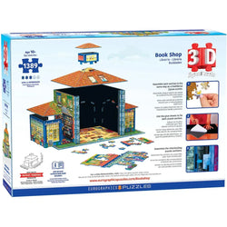 Bookshop 1389 Piece 3D Jigsaw Puzzle Eurographics (ONLINE ORDER ONLY)