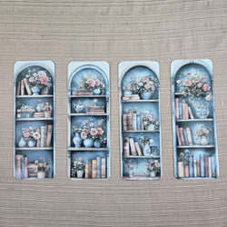 Flowers and Books on Bookshelf Bookmark (ONLINE ORDER ONLY)