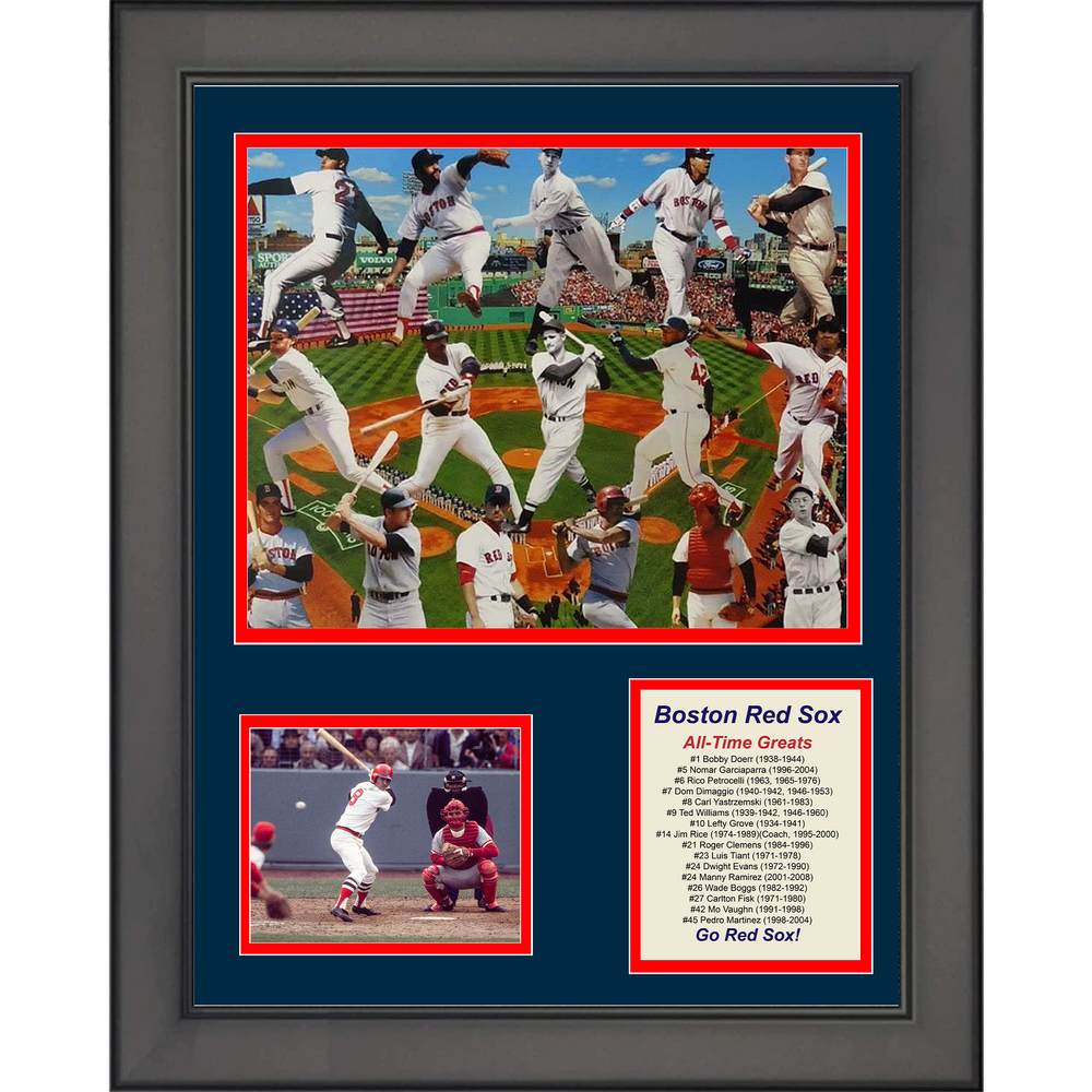 Framed Boston Red Sox All-Time Greats Legends 11"x14" Baseball Three Photo Collage (ONLINE ORDER ONLY)
