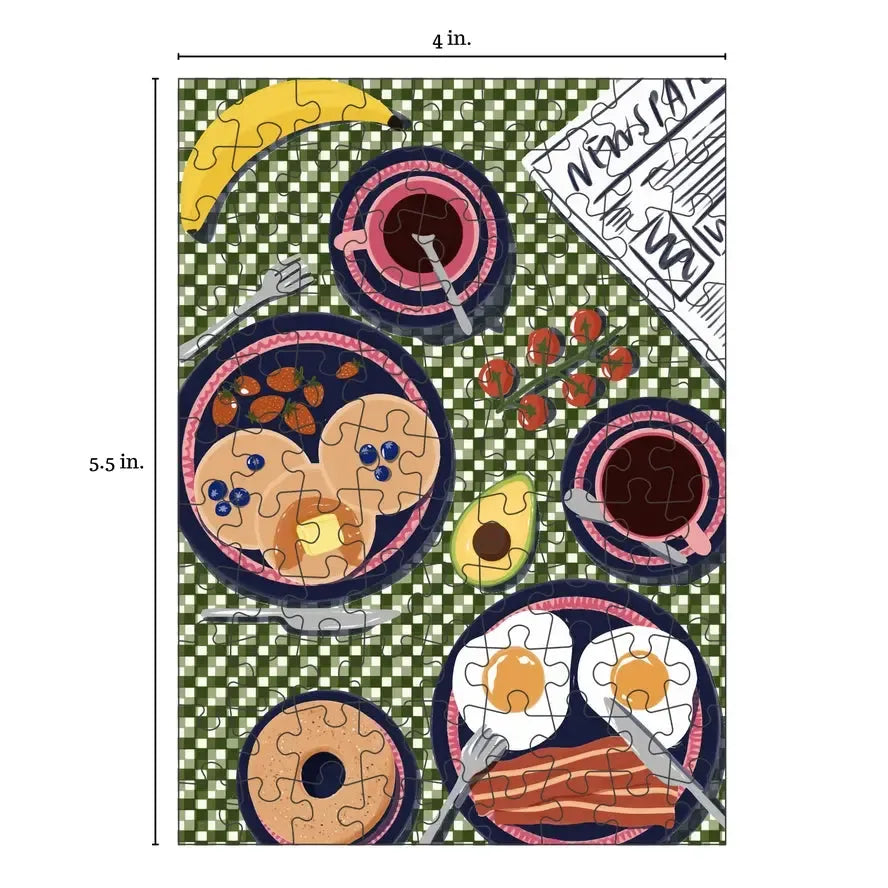 Breakfast 99 Piece Mini Jigsaw Puzzle Puzzledly (ONLINE ORDER ONLY)