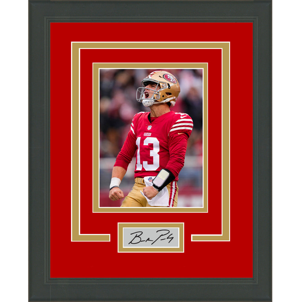 Framed Brock Purdy Facsimile Laser Engraved Signature Auto San Francisco 49ers 11x14 Football Photo (ONLINE ORDER ONLY)