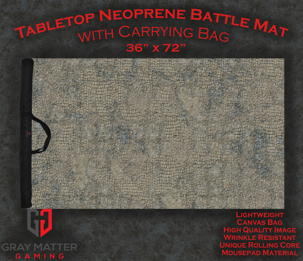 Broken Cobblestone - Neoprene Battle Mat with Bag
