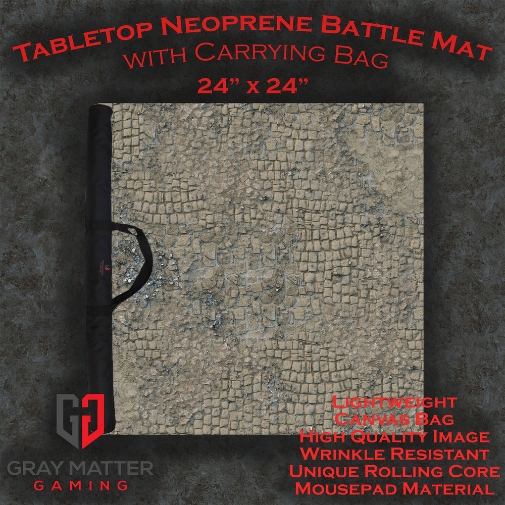 Broken Cobblestone - Neoprene Battle Mat with Bag